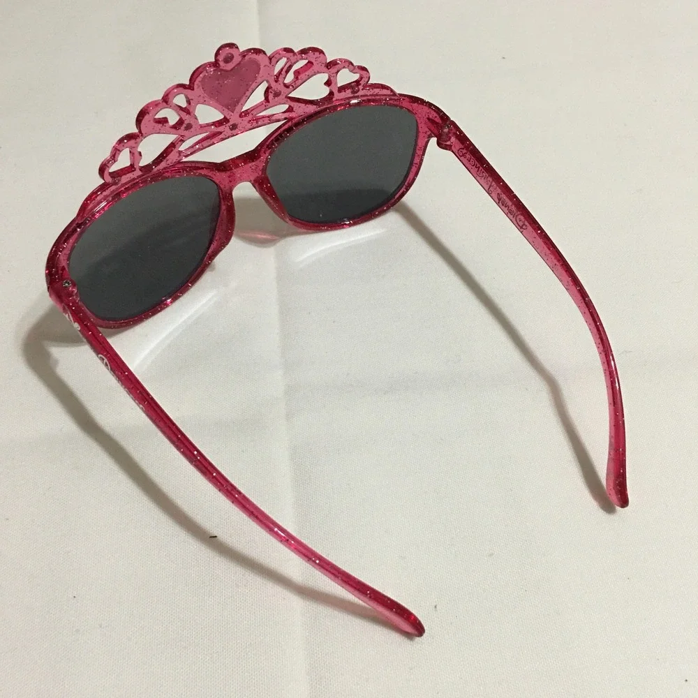 Lot of 5 Disney Sunglasses Girls One Size Multicolor Aviator Tiara Rhinestone